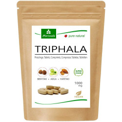 MoriVeda® Triphala Tabletten 1000mg - Königsfruchte Komplex (Amla, Bibhitaki, Haritaki) 120 Stück