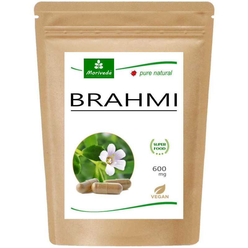 MoriVeda® Brahmi 600mg Kapseln - Gedächtnispflanze 120 Kapseln